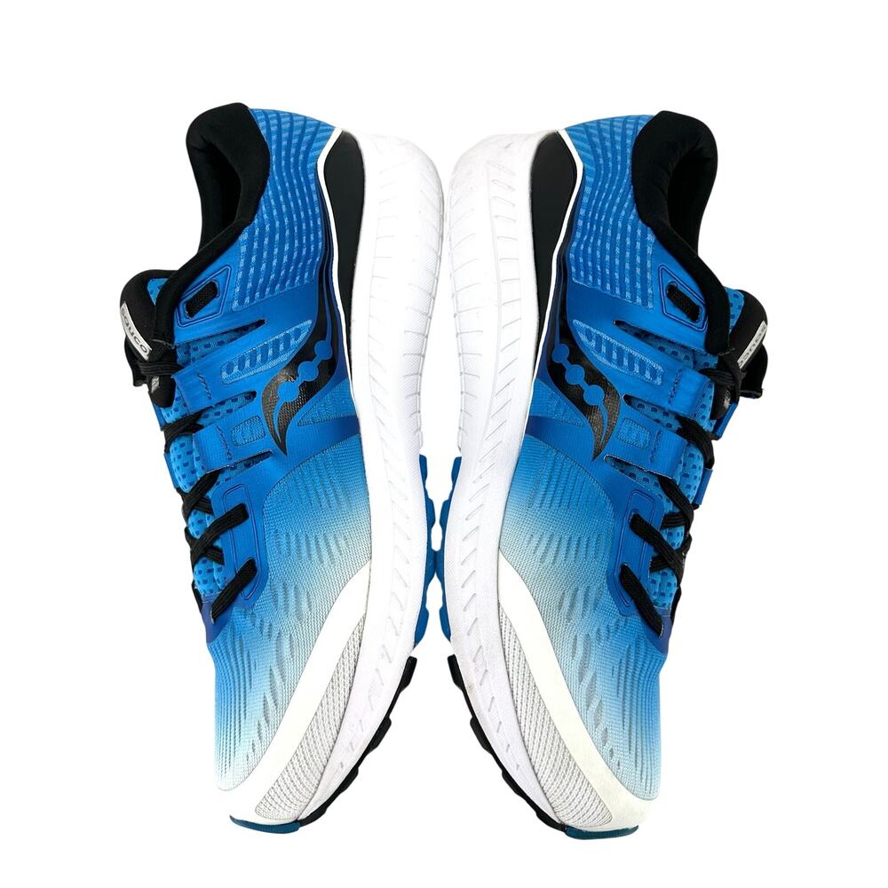 Saucony Ride ISO Everun Men Running Shoes Size 11.5 Blue/White/Black Knit Comfy - Picture 9 of 13